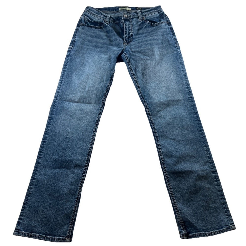 BKE Reclaim Regular Straight Jeans 30x32 Medium Wash Distressed‎